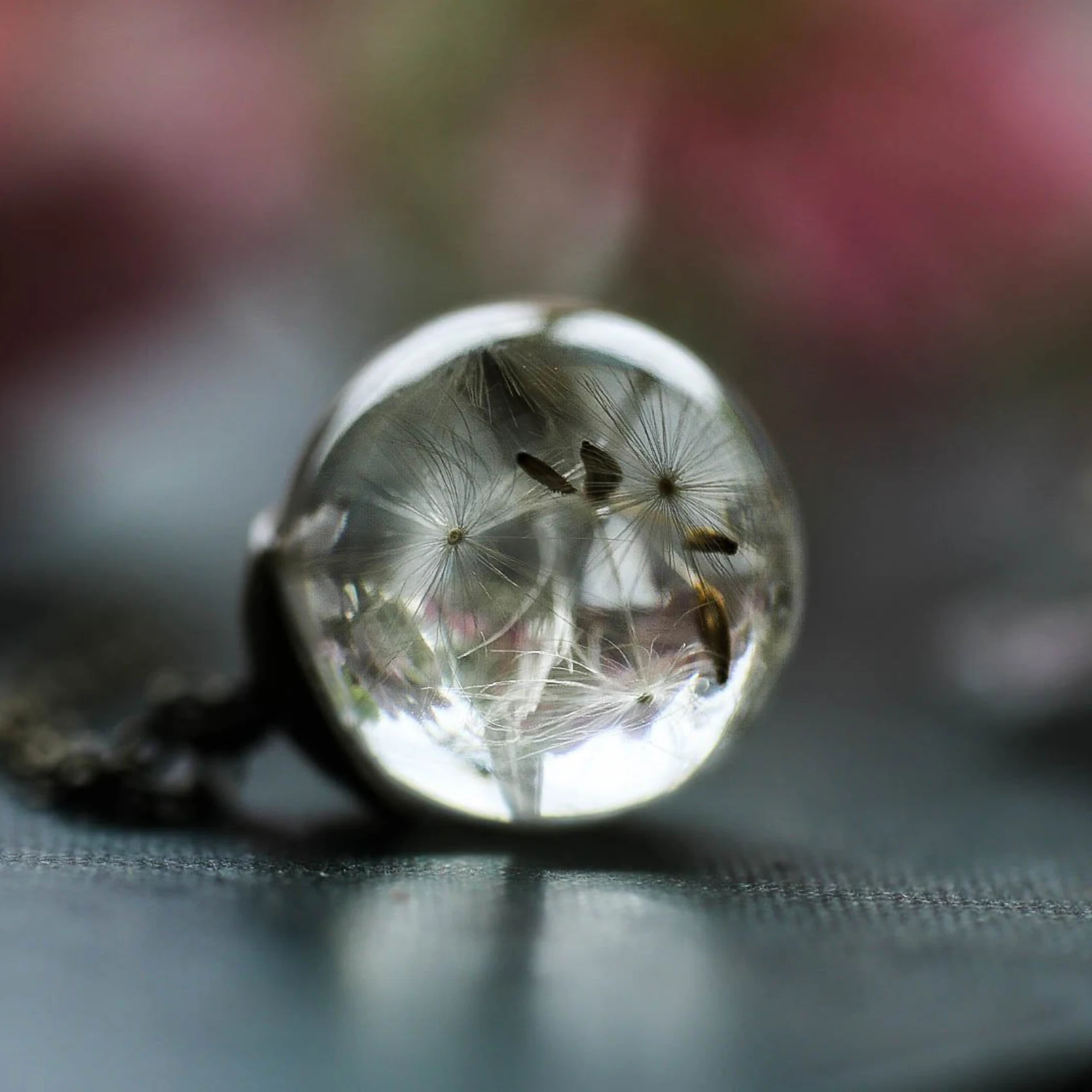 Dandelion Wish Necklace Real Dandelion In Clear Epoxy Resin