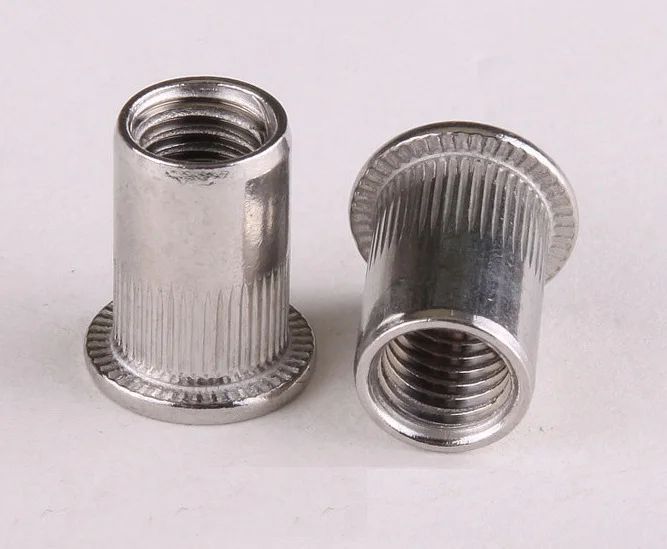 100Pcs//Lot M5 Stainless Steel Metric thread Rivet Nut Rivnut Inserts Nut