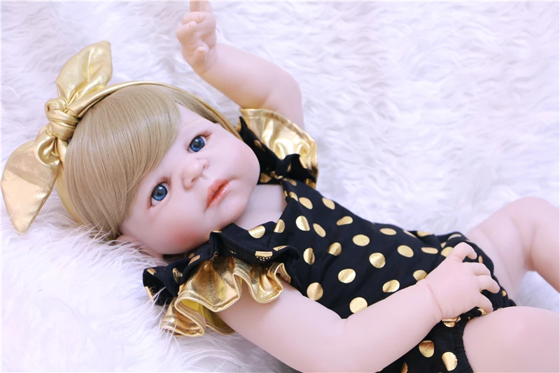 Светлые волосы девочка bebes reborn 2" NPK полный силикон reborn Младенцы Куклы для детей игрушки куклы подарок bonecas reborn