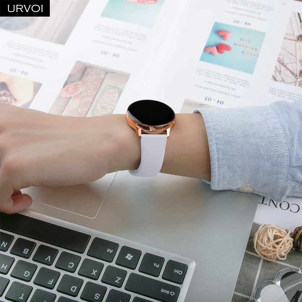 URVOI ремешок для Galaxy Watch Active/42 мм/46 мм спортивный силиконовый ремешок дизайн быстросъемные шпильки мягкая удобная замена