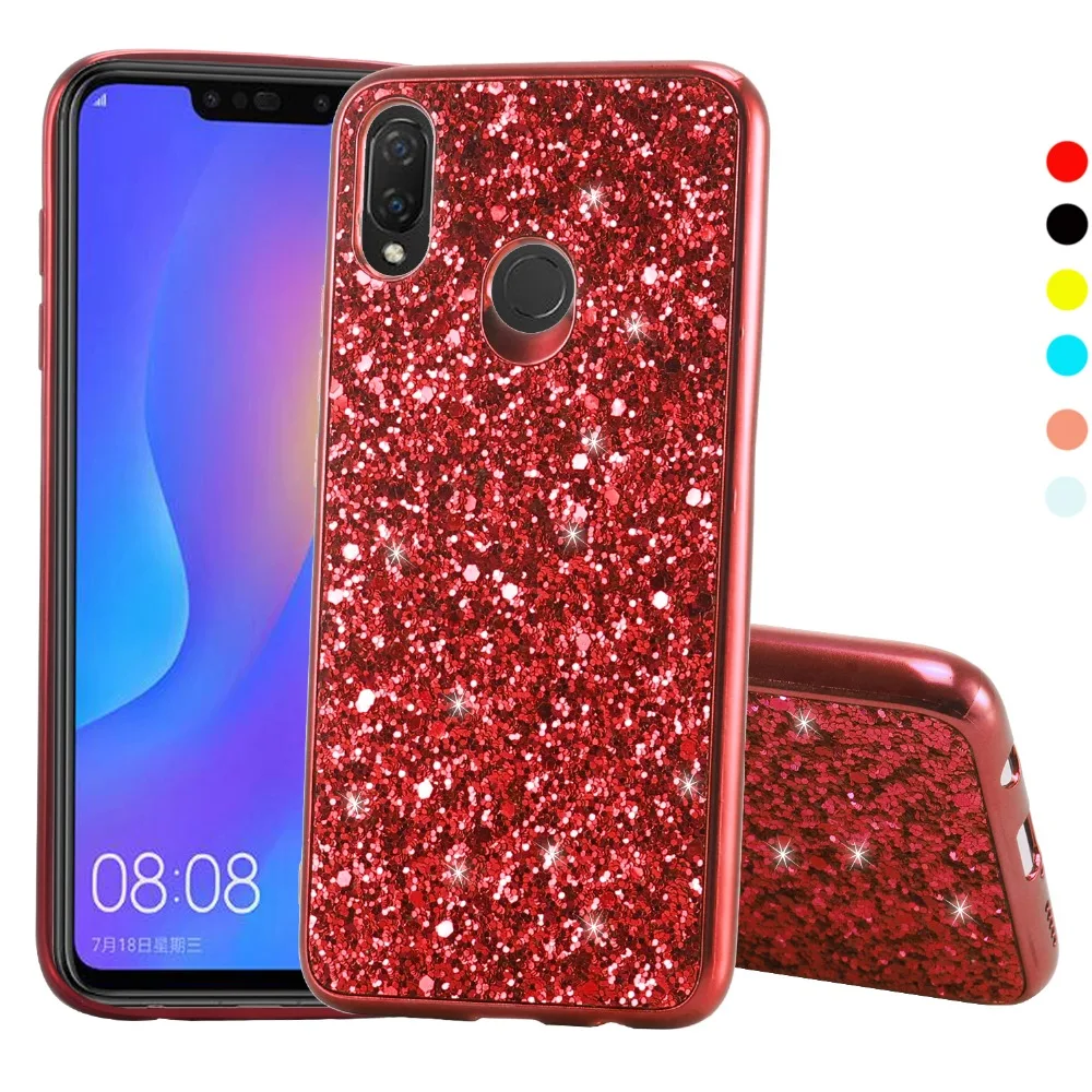 

Case for huawei P20 LITE Case P20 PRO Bling Glitter Sequins Cover For huawei mate 20 pro case Nova 3i Cover For huawei y9 2019