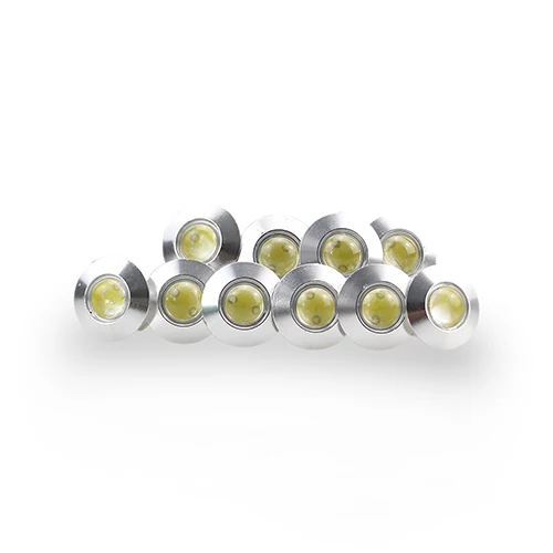 White silver shell CARLITS 1 шт. ультра тонкий диаметр 23 мм Автомобильный светодиодный орлиный глаз светильник водонепроницаемый дневные ходовые огни DRL черный/серебристый корпус для всех автомобилей - Цвет: White silver shell