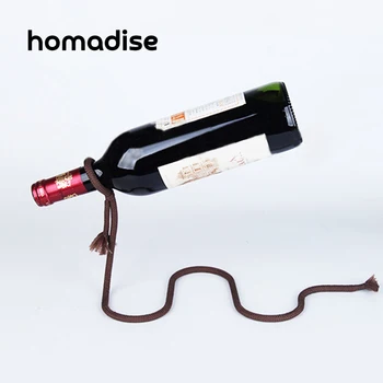

Homadise Modern Style Dangling Stents Wine Bottle Holder Hanger Red Wine Rack Support Bracket Bar Accessories Table Decoration
