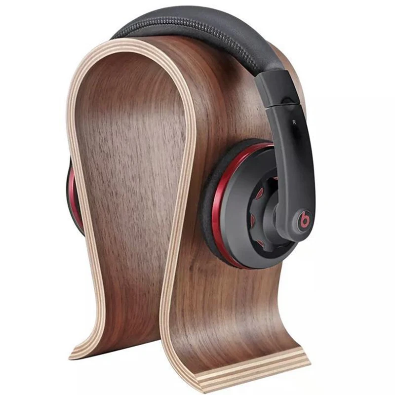 Classic Natural Wooden Headphone Stand U Shape Earphone Holder Headset Hanger Headset Rest for Beats JBL Universal Headset Hot