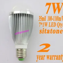 2 года гарантии Распродажа AC85-265V E27 B22 7 Вт светодиодный лампы, 770LM светодиодный потолочный светильник