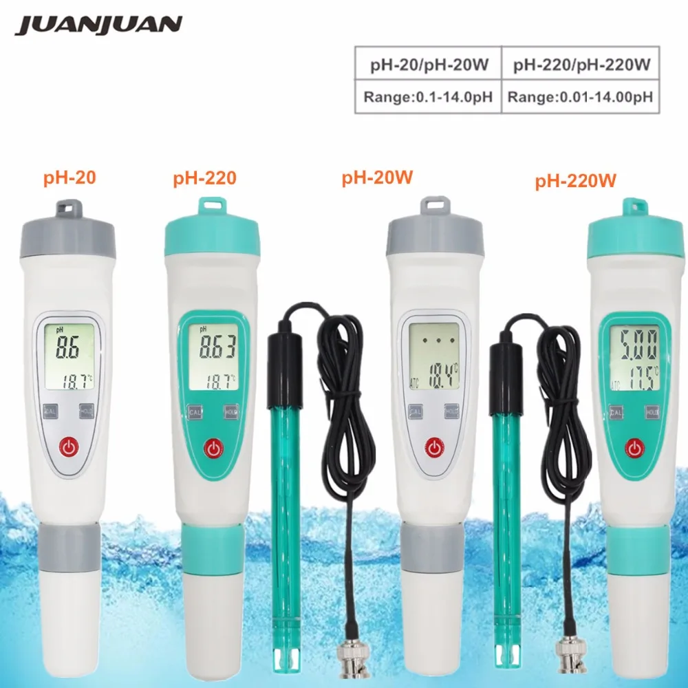 

Portable 0.01 PH Tester PH Temperature Meter Pen Type Precision Water Quality Monitor Tester for Swimming pools, Aquariums