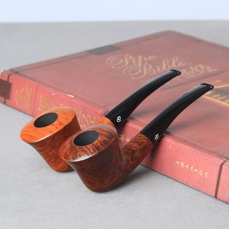 Import Briar tobacco pipe bent type wooden smoking tobacco pipe heather