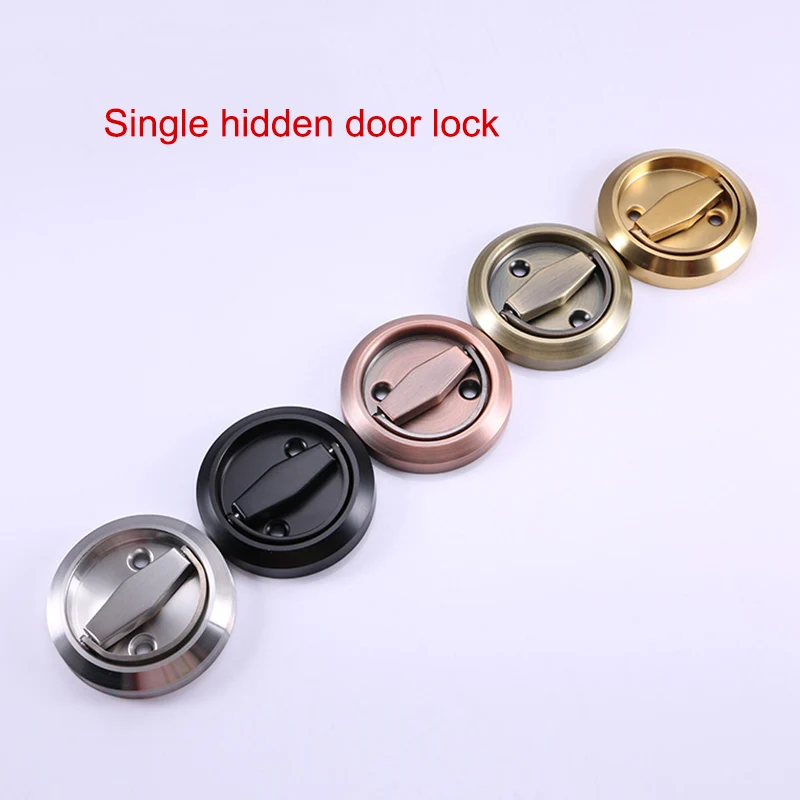 

Invisible Door Gate Cup Handle Lock Round Pull Ring Stainless Steel Hardware JDH99