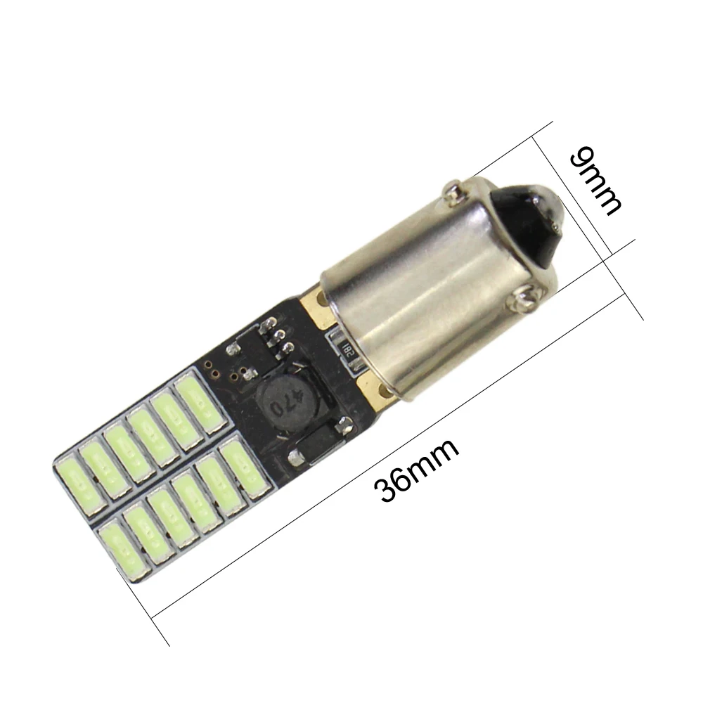 KEIN 4 шт. t4w led ba9s bax9s H6W bay9s h21w 4014 24smd Автомобильные противотуманные интерьерные огни