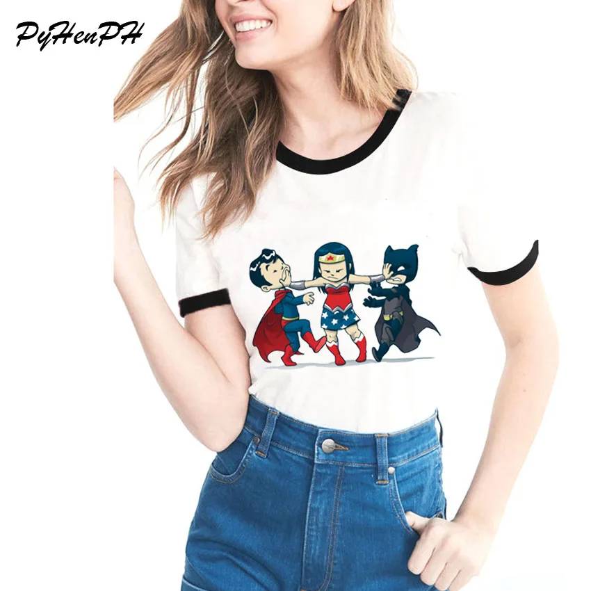 2018 أزياء تي شيرت للنساء سوبر صبيانية المطبوعة مضحك T قميص قصير كم قمزة قميص فام النساء الملابس المحملات قمم