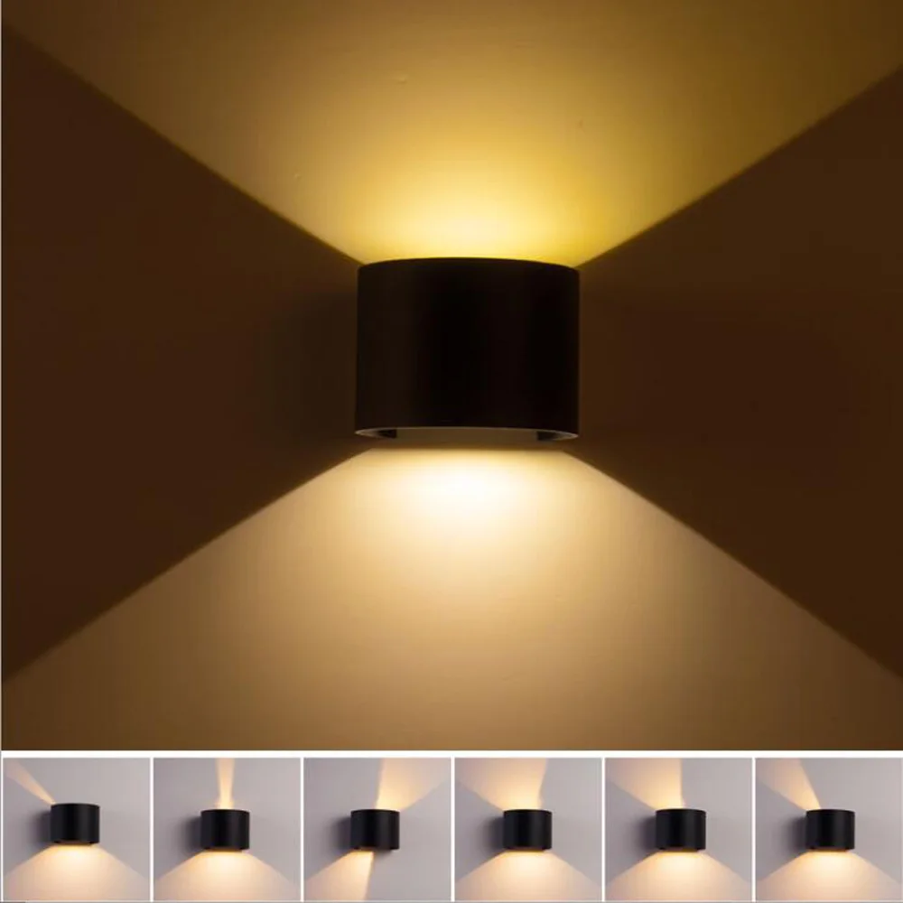 IP65 Waterproof Modern Adjustable LED Wall Lamp AC85 220V 12W COB
