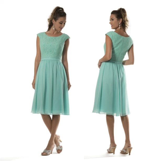 Aqua Lace Bridesmaid Dresses