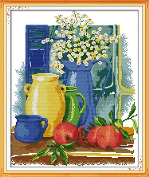 

Kitchen drawing ,counted printed on fabric DMC 14CT 11CT Cross Stitch kits,embroidery needlework Sets, Home Decor
