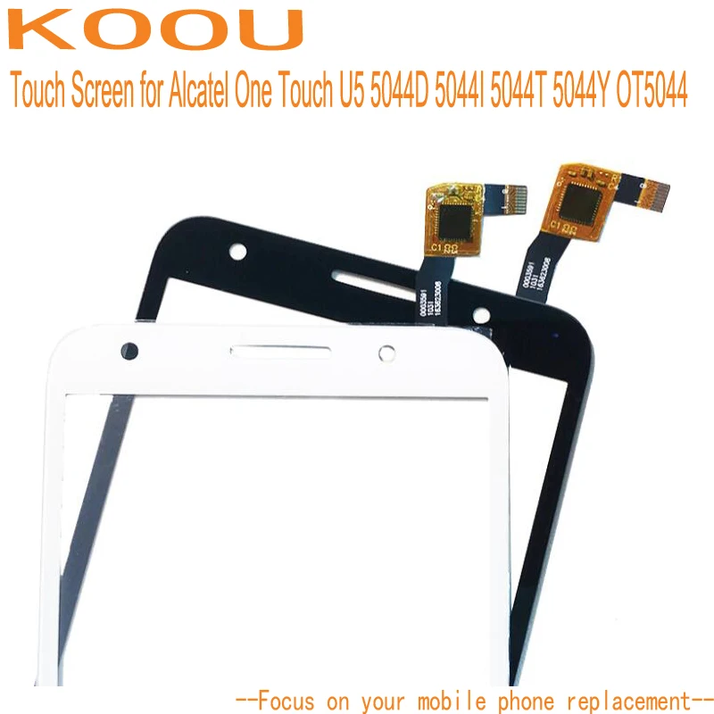 Сенсорный экран сенсорного экрана Alcatel One Touch U5 5044D 5044I 5044T 5044Y OT5044 5 0 ''дигитайзер