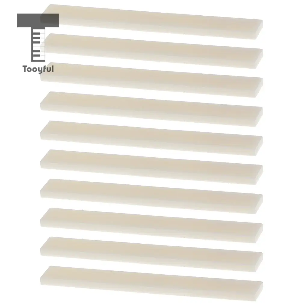 Tooyful Portable 10pcs High Quality Cattle Bone Blank Saddles For Guitar Maker Luthier Supply Guitar Accessories 