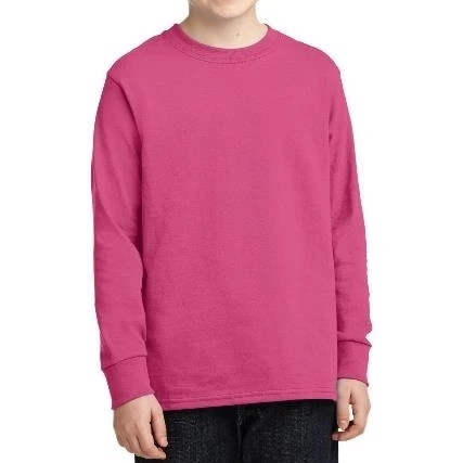 Port & Company PC54YLS Youth Long Sleeve Core Cotton Tees Sangria - Extra Large (1)