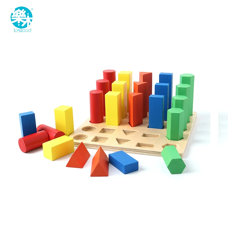 

Baby toy wooden building block chopping montessori education Geometric Assembling Blocks multicolor Assembling kid learning toy
