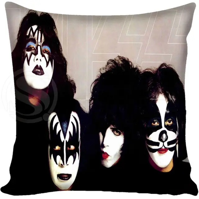 G0309 Custom Square Pillowcase Kiss Music Rock Band Pillow Cover