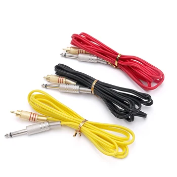 

Power tattoo pedal clip cord RCA Tattoo Clip Cord 3 Colors Rubber Silicone Clip Cord For Tattoo Machine Power Supply