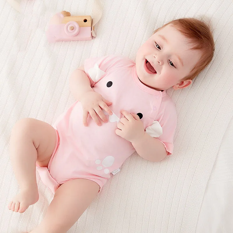 

Cute baby tights 0-36 months summer children's clothes cartoon print baby jumpsuit 2019 cotton comfortable newborn clothing