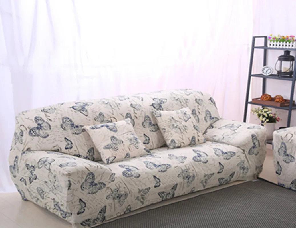 Butterfly Pattern Sofa Slipcovers Tight Wrap All inclusive Slip