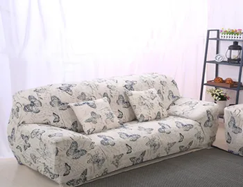 

Butterfly Pattern Sofa Slipcovers Tight Wrap All-inclusive Slip-resistant Elastic Cubre Sofa Towel Corner Sofa Cover Couch Cover