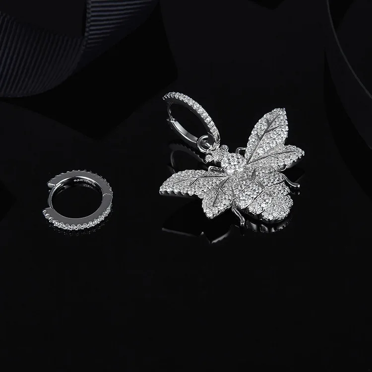 

Ins-APM Asymmetric Silver Honeybee Earrings Fashion Earrings Spring and Summer Temperament Jewelry