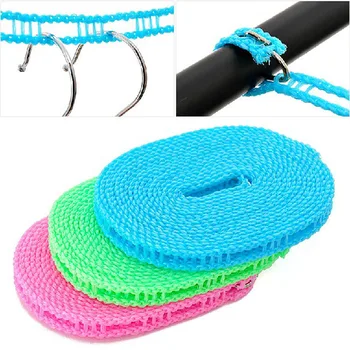 

1pcs 3/5/8m Non-slip Windproof Fence Type Nylon Clothesline Outdoor Travel Camping Portable Drying Clothes Hanger Rack Line