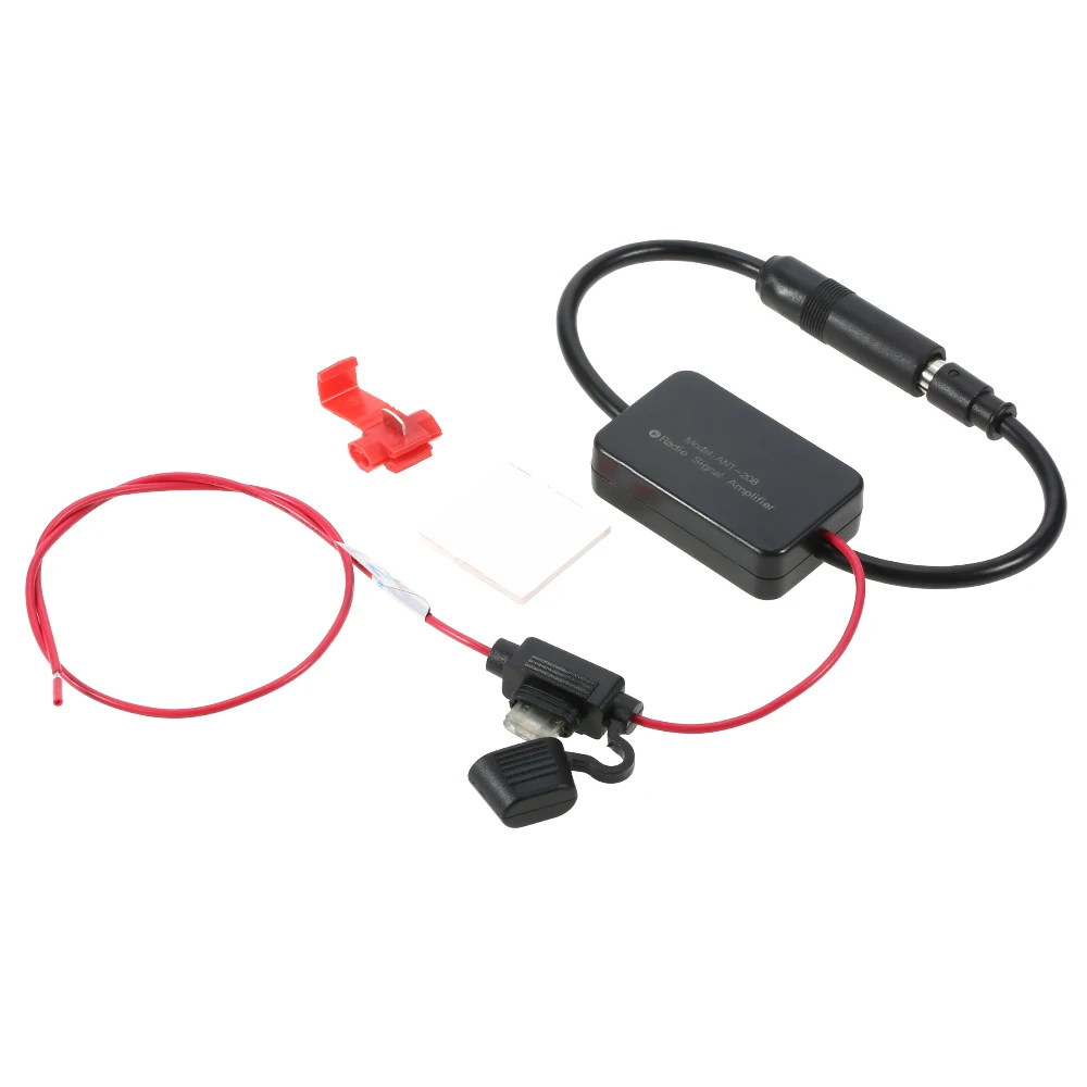 

12V Auto Car FM&AM Radio Antenna Signal Amp Amplifier Booster Signal Enhancer Device ANT-208