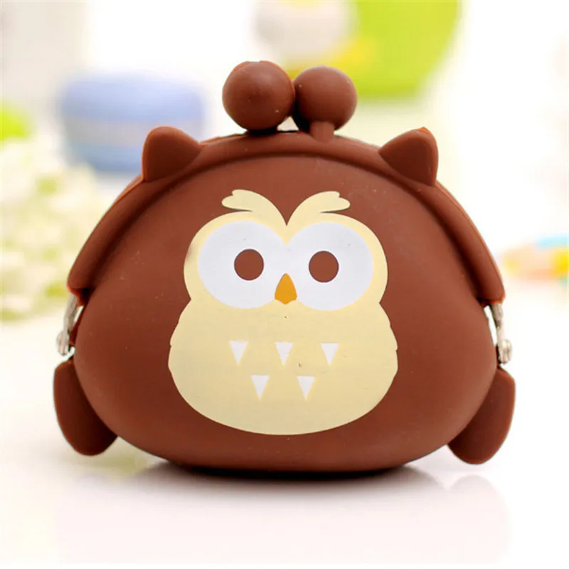 Силиконовый кошелек для мелочи в виде совы кролика кошки карамельных ...
