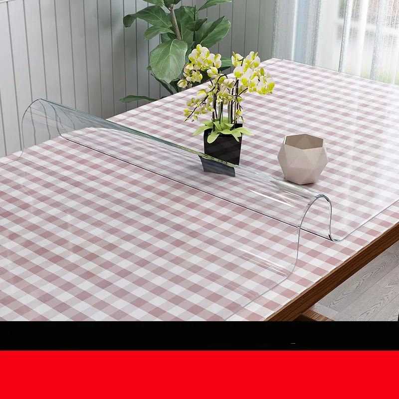 1.5mm thick transpancy table cloths waterproof PVC round tablecloth transparent oilproof table clot