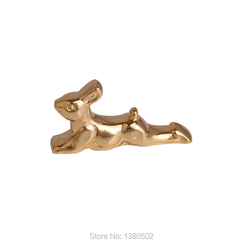 Продажи творческий Китайский Стиль подарок Металл золото кролик палочками держатель палочки Отдых стенд Бизнес подарки