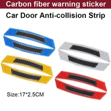 4pcs/lot Car styling Car Door Anti Collision Car Sticker carbon fiber Warning Signs Highlight Reflective Tape Auto Accessories warning caution mark anti collision prevention reflective open logo ho car auto motorcycle door trunk decal sticker car styling