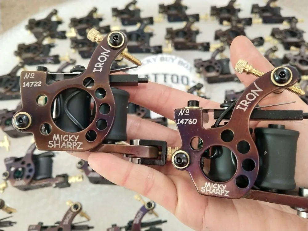  2PCS High Quality Coil Tattoo Machine Guns For Lining Shading 10 Warps Iron Handmade Tattoo Machine