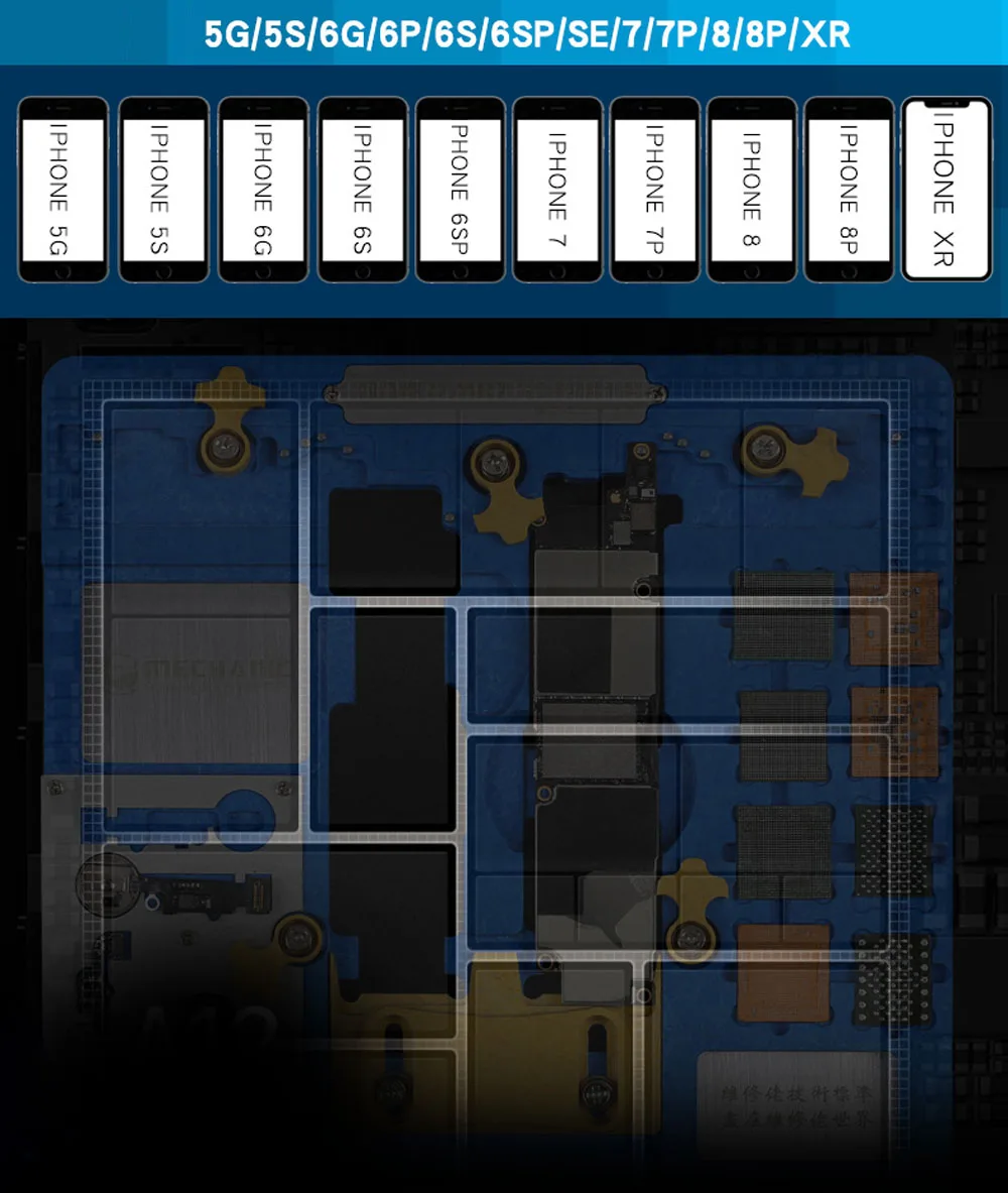 MECHANIC 5/MR5 многофункциональная материнская плата cpu NAND Fingerprint Repair PCB Holder Для iPhone XR 8 P 8 7 P 7 6SP 6 S 6 5s 5G