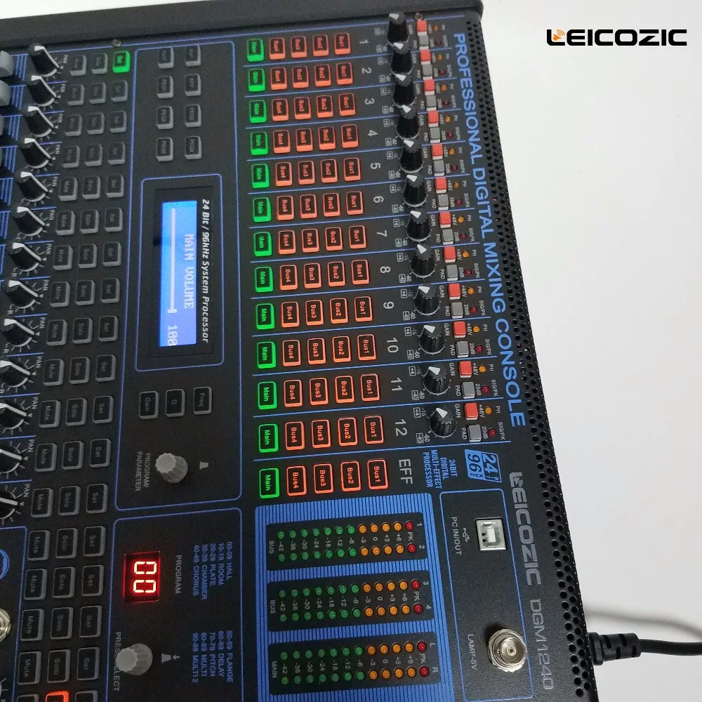 Leicozic 12 channel professional digital mixer
