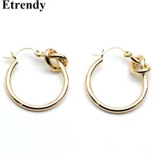 Золотые серьги-кольца для женщин, модные ювелирные изделия, простой уличный стиль, трендовые серьги, темпераментные подарки