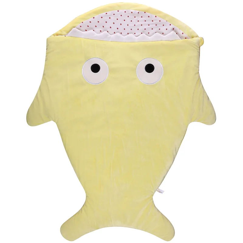 F Теплый детский спальный мешок, Мягкое хлопковое плотное одеяло, зимние милые Мультяшные акулы, спальные мешки для новорожденных детей, 7 цветов - Цвет: F
