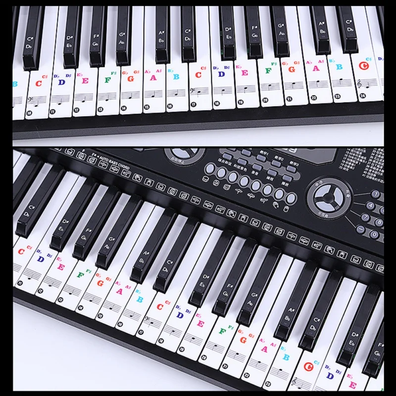 Musical Instrument Electronic Piano Electronic Musical Instrument 88/61 key Color Piano Letter Notes Stickers Keyboard