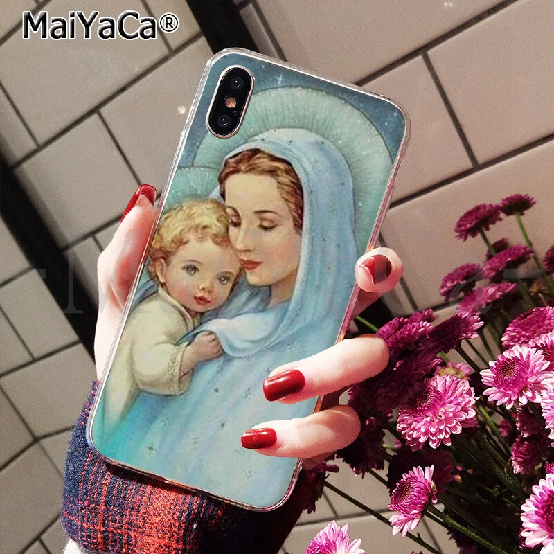 MaiYaCa Virgin Mary Christian Рождество Новое поступление черная ячейка чехол для телефона iphone 11 pro 8 7 66S Plus X XS MAX 5s SE XR