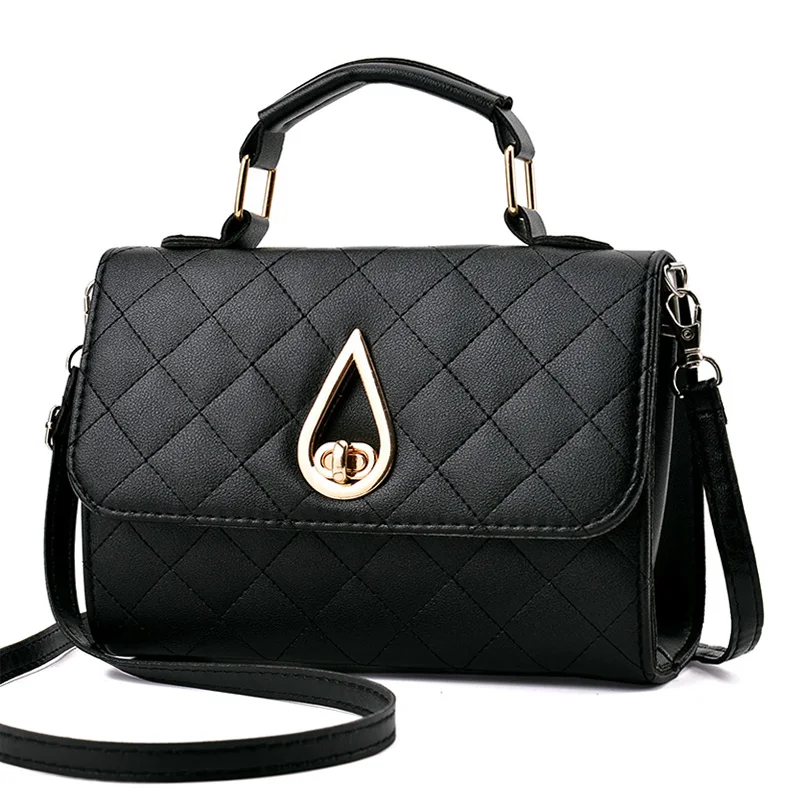 Women Handbags Leather Bag Women Shoulder Bag Plaid Sling Crossbody Handbag Luxury Handbags ...