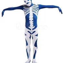PHC035) унисекс лайкра спандекс Скелет шаблон зентай костюмы Хэллоуин костюм