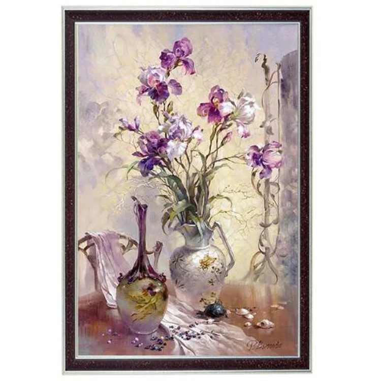 

Two Vases Flowers Needlework,Bricolage DMC Cross stitch,Embroidery kits Decor 14CT Canvas Patterns Cross-Stitching,DIY Handmade