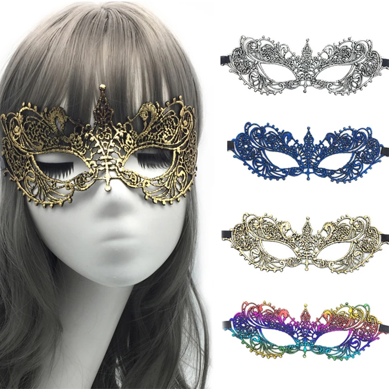 

New Girls Woman Lady gold plating Silver Fashion Mask Lace Sexy Prom Party Halloween Masquerade Dance Masks Accessories