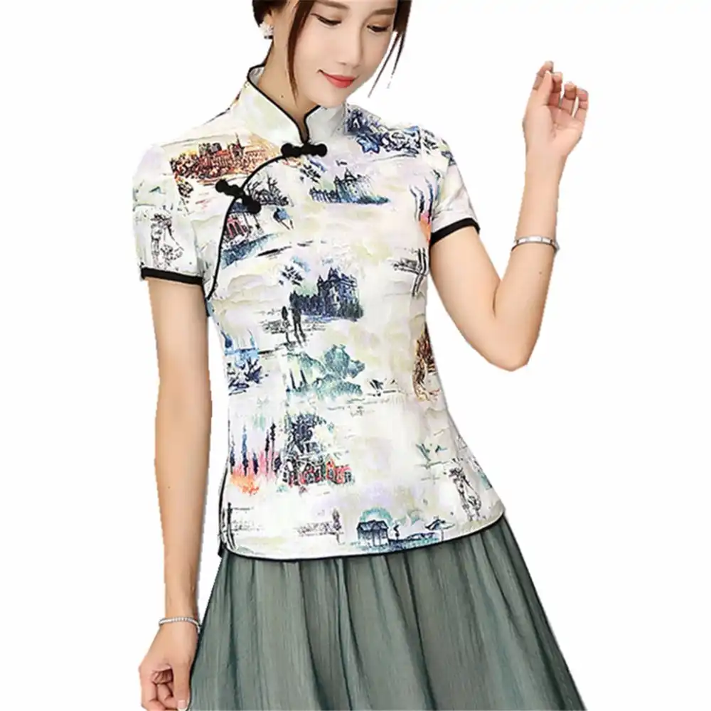 camisa china mujer