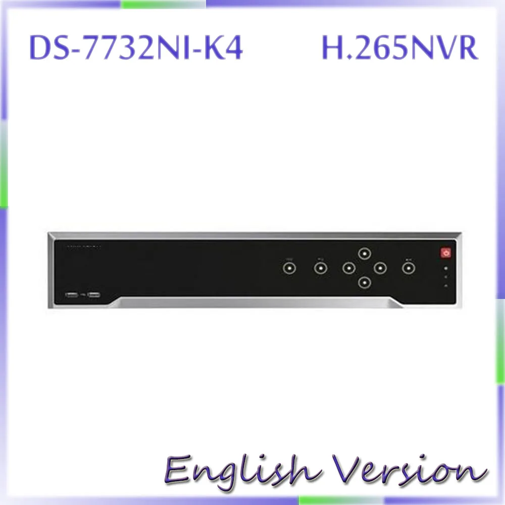 

In stock Free shipping DS-7732NI-K4 english version 32CH NVR with 4SATA ,4K NVR up to 8MP