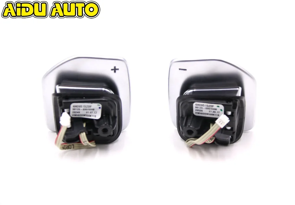 Черное глянцевое хромированное Рулевое колесо для Audi A1 A3 A4 A5 A6 A7 A8 Q3 Q5 Q7 Tiptronic 4H0 951