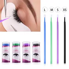 100 шт Наращивание ресниц палка специальный ватный тампон кончик ресницы удаление Инструменты Одноразовые тату Макияж Очистка ватный тампон