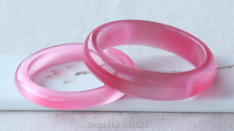 

Beautiful Natural 4 differ wide Pink Opal Gem Stone Lucky Bangle Handmade Woman's Bracelet 59-60mm Fashion Jewelry