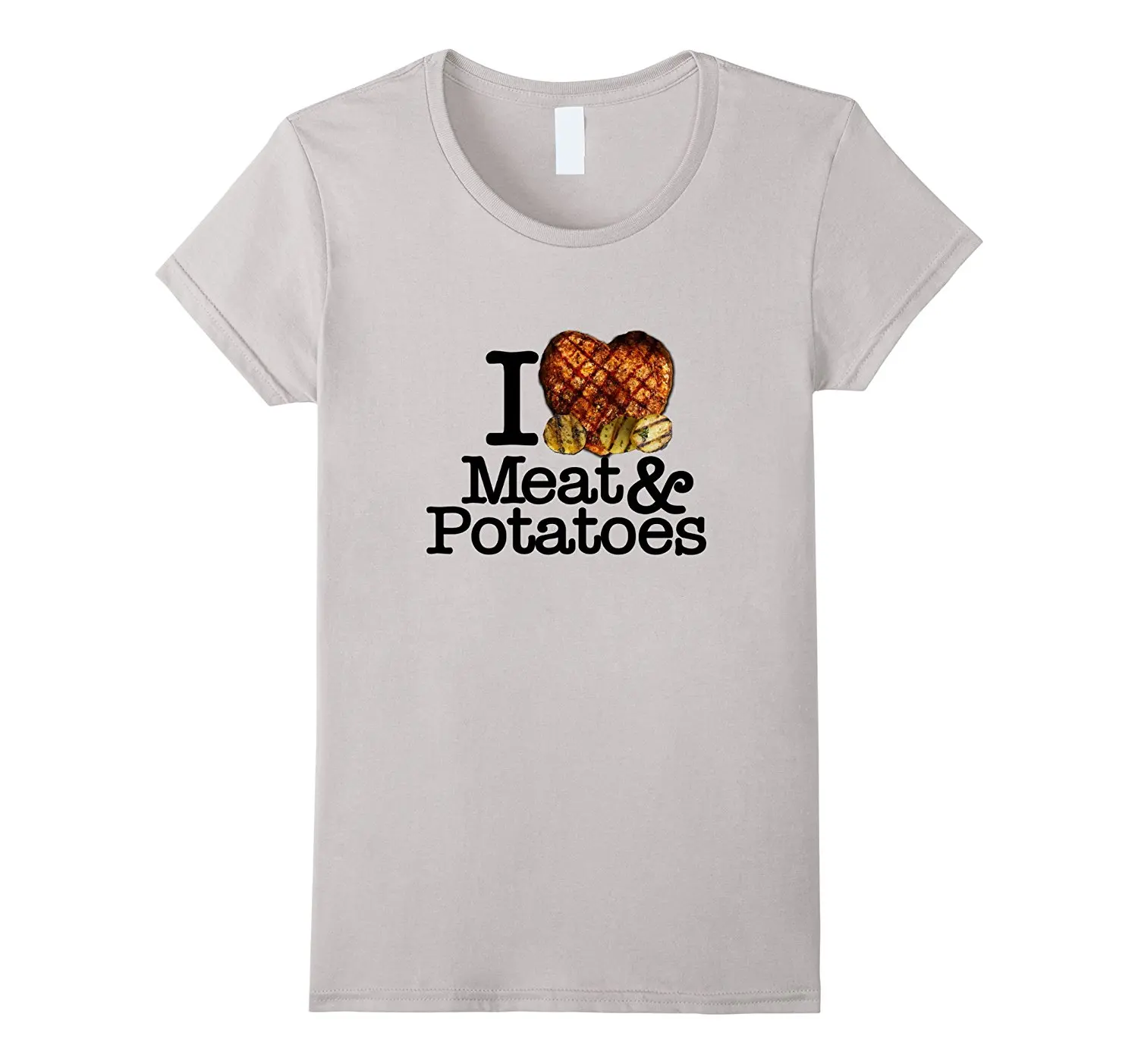 Футболка с надписью I Love (Heart) и изображением мяса картофеля|punk t shirt|fashion shirtt shirt |
